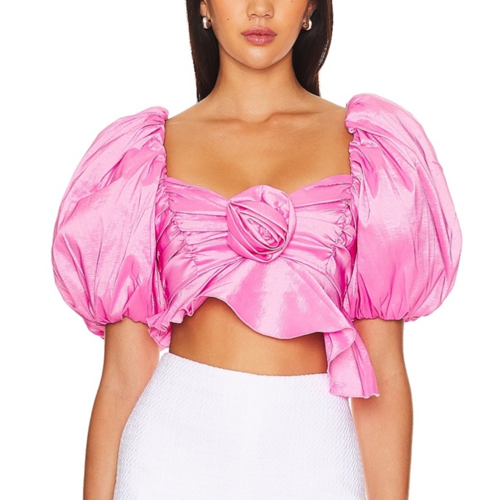 For Love and Lemons Pink Judith Top